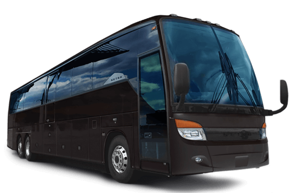 modern looking charter bus